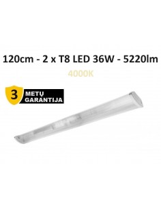 Linijinis LED šviestuvas 120cm - 2 x T8 - 5220lm - 4000K