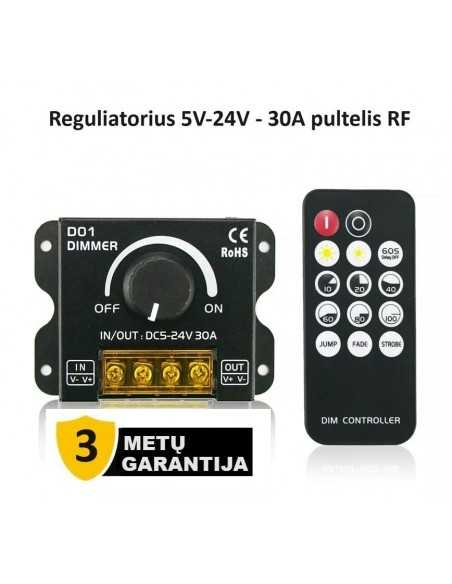 Reguliatorius LED juostelei 12V-24V - 30A - RF