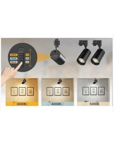 LED Track šviestuvas 3 fazių - 25W-30W-35W CCT Zoom 2