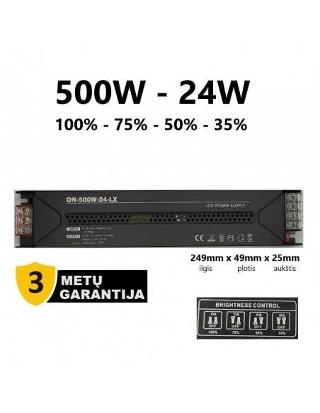 Reguliuojamas LED maitinimo šaltinis - 24V - 500W