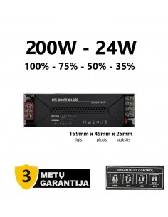 Reguliuojamas LED maitinimo šaltinis - 24V - 200W
