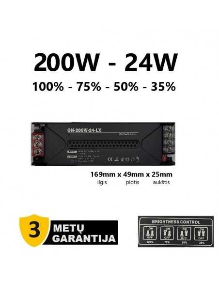 Reguliuojamas LED maitinimo šaltinis - 24V - 200W Reguliuojamas LED maitinimo šaltinis - 24V - 200W