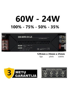 LED maitinimo šaltinis - 24V - 60W