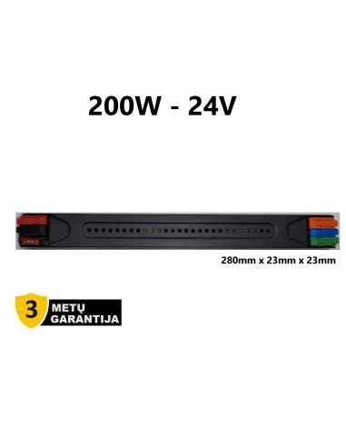 LED maitinimo šaltinis 24V-200W slim