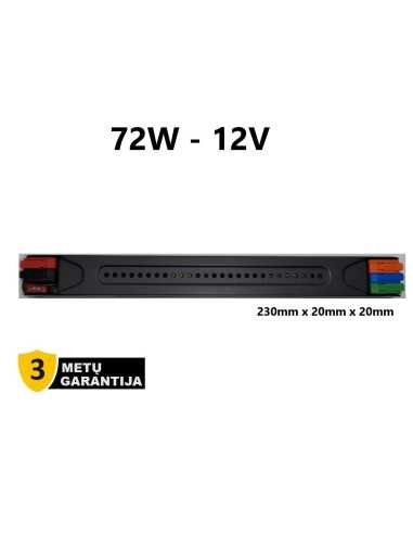 LED maitinimo šaltinis 72W - 12V slim