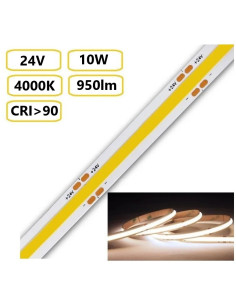 COB LED juosta 10W - 24V - 4000K - CRI90