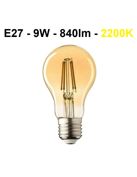 LED lemputė E27 - 10vnt - 9W - 840lm 2200K - luxon.lt