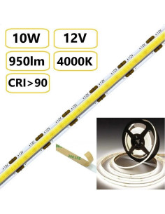 COB LED juosta 10W - 12V - 4000K - 320LEDs/m CRI90