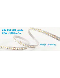 24V - CCT LED juosta - 22W - 2700K - 6000K - 224 SMD/m