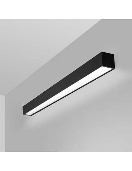 Linijinio šviestuvo šoninio tvirtinio prie sienos detalė - balta