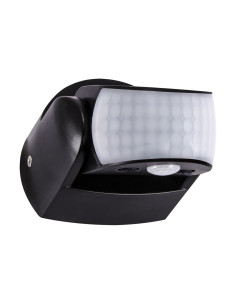 Judesio daviklis 180° - IP65 juodas 2xPIR