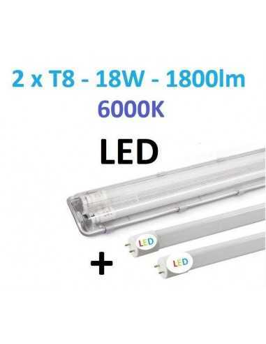 T8 hermetinis šviestuvas + 2 LED lempos