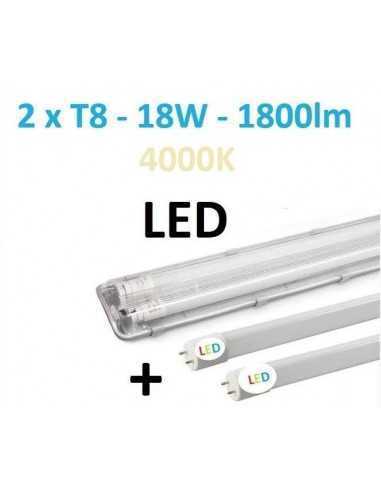 T8 hermetinis šviestuvas + 2 LED lempos