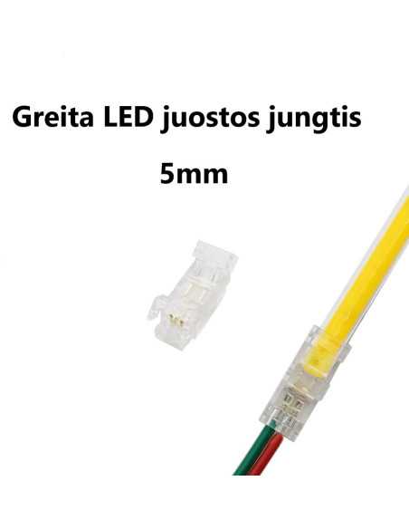 Greita LED juostos jungtis - 2 kontaktų 5mm