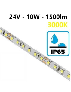 LED juosta Premium 24V - 10W/m - 1500lm - 120SMD/m - 3000K - IP65
