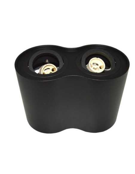 Virštinkinis LED šviestuvas - Milo 2 x GU10 juodas R XL