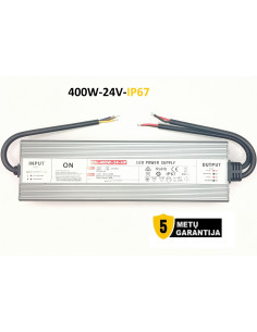Profesionalus LED maitinimo šaltinis 24V - 400W - IP67