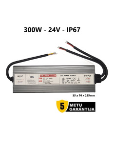 Profesionalus LED maitinimo šaltinis 24V - 300W - IP67