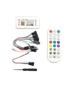 LED skaitmeninės juostos valdiklis SPI RGB LED 5V-24V - Bluetooth su muzikos funkcija