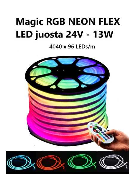 Magic RGB 24V NEON FLEX LED 8x16mm juosta