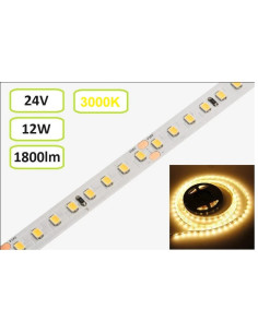 24V LED juosta - 12W/m - 1800lm - 3000K