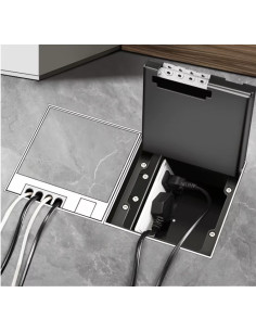 Grindinė dėžutė elektros instaliacijai - juoda 2