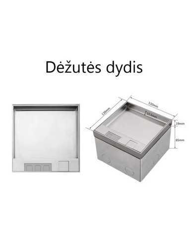 Grindinė dėžutė elektros instaliacijai - sidabrinė