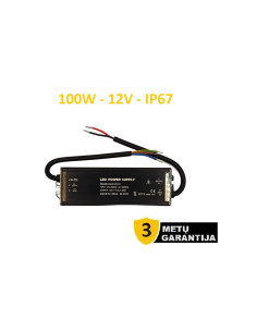 Profesionalus LED maitinimo šaltinis 12V - 100W - IP67