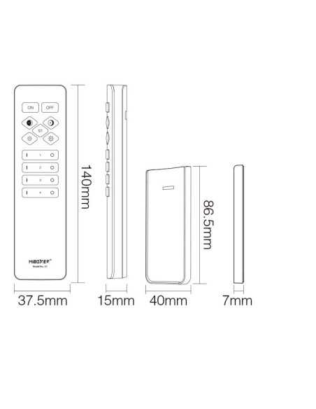 Pultelis iki 4 zonų vienos spalvos LED valdymui Miboxer C1