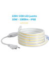 COB LED juosta 220V - 10W - neutrali balta IP68
