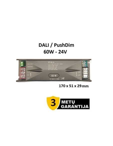 DALI-PushDim LED maitinimo šaltinis 60W -24V