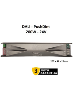 DALI-PushDim LED maitinimo šaltinis 200W -24V