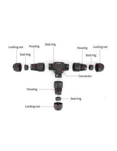 Hermetinė T jungtis 3 laidų sujungimui po žeme - IP68 2