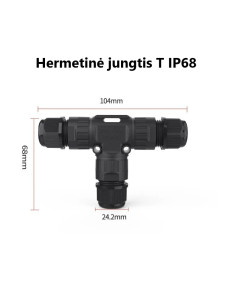 Hermetinė T jungtis 3 laidų sujungimui po žeme - IP68