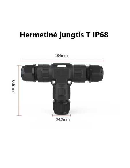 Hermetinė T jungtis 3 laidų sujungimui po žeme - IP68