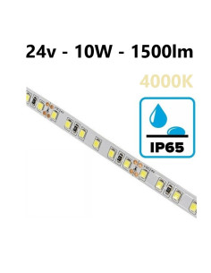 LED juosta Premium 24V - 10W/m - 1500lm - 120SMD/m - 4000K - IP65