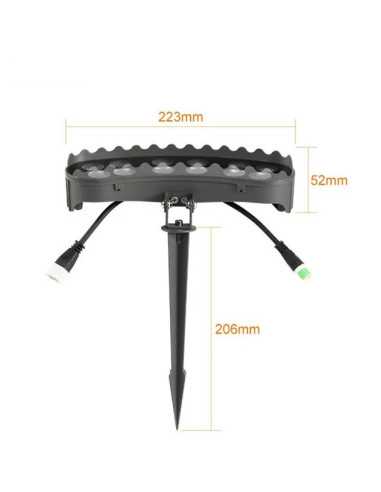 LED medžių šviestuvas 12W - 24V - 3000K - IP68