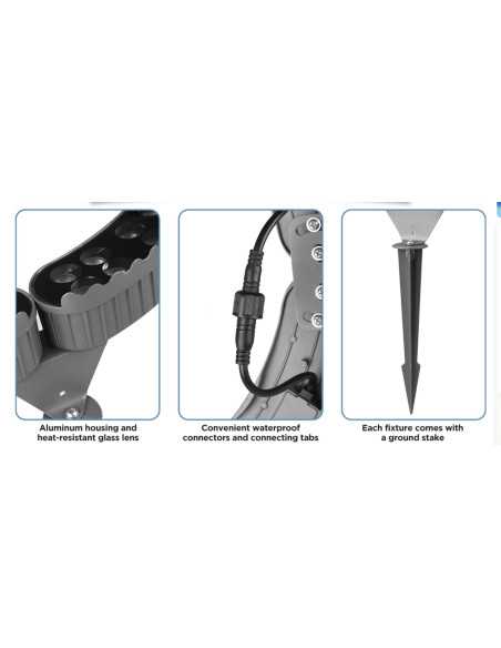 LED medžių šviestuvas 12W - 24V - 3000K - IP68