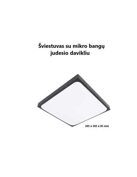 Šviestuvas su mikro bangų judesio davikliu