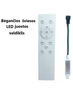 Bėgančios LED juostos valdiklis RF 5V-24V