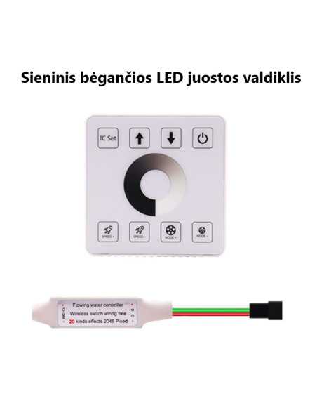 Sieninis bėgančios LED juostos valdiklis RF 5V-24V