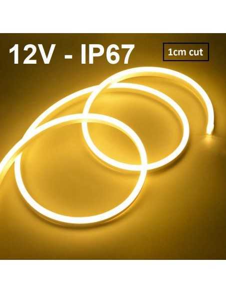 LED juosta NEON FLEX 12V - 3000K - IP67 - 5 metrai - 1cm cut LED juosta NEON FLEX 12V - 3000K - IP67 - 5 metrai - 1cm cut