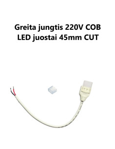 Jungtis COB LED juostai 220V IP67 - 45mm CUT
