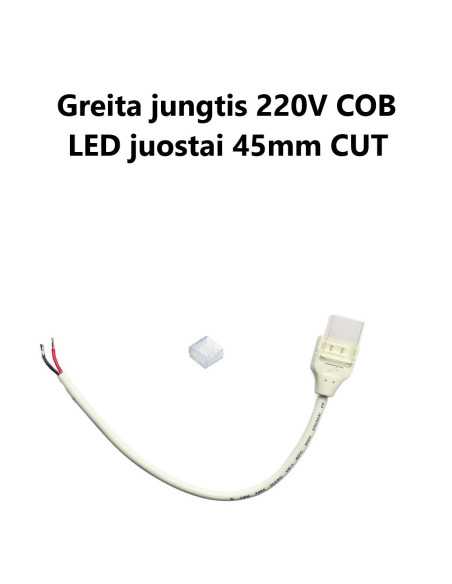 Jungtis COB LED juostai 220V IP67 - 45mm CUT