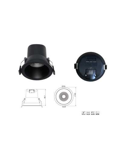 Į LUBAS ĮMONTUOJAMAS LED ŠVIESTUVAS 9W CCT Black