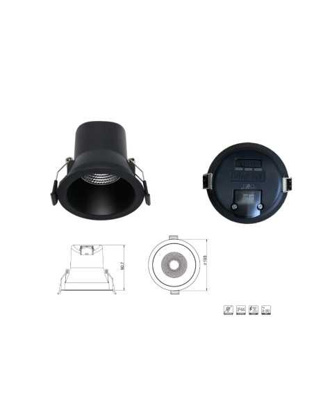 Į LUBAS ĮMONTUOJAMAS LED ŠVIESTUVAS 9W CCT Black