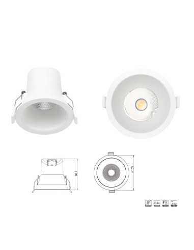 Į LUBAS ĮMONTUOJAMAS LED ŠVIESTUVAS 9W CCT White