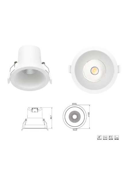 Į LUBAS ĮMONTUOJAMAS LED ŠVIESTUVAS 9W CCT White
