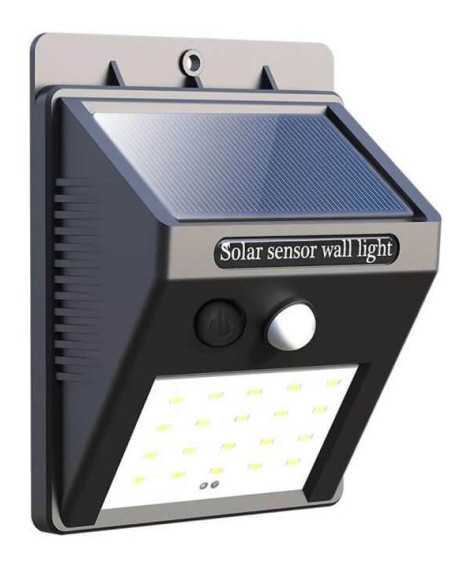 Saulės baterijų LED lauko šviestuvas su judesio davikliu 1W