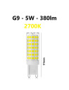 G9 LED lemputė 5W - 380lm - 2700K